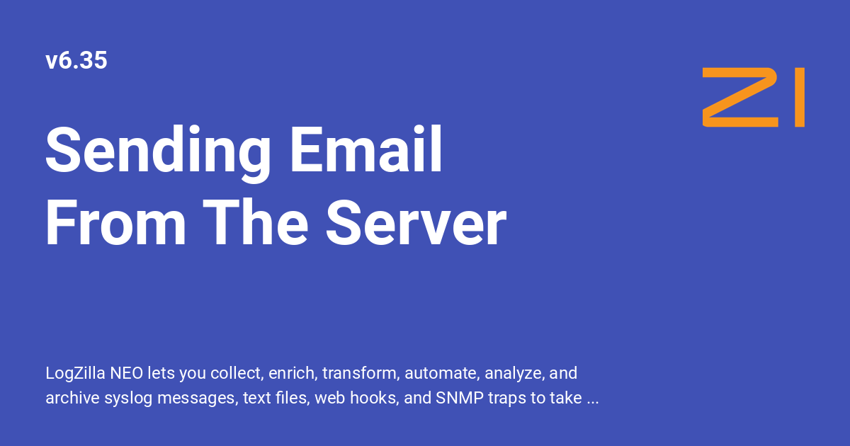 Sending email from the server v6 35