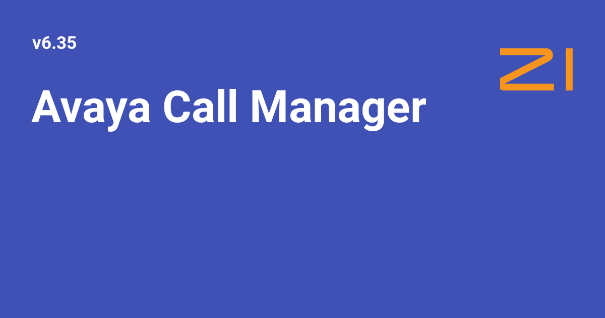 Avaya Call Manager - v6.33.3